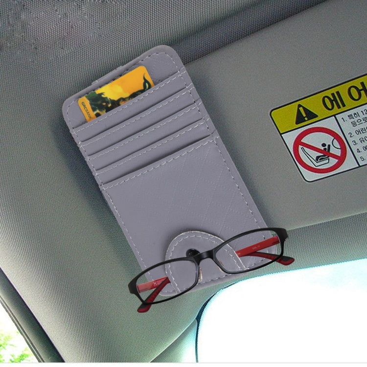 FUDAOCHE Multi-functional Auto Car Sun Visor Sunglasses Holder Card CD Storage Holder Pouch Bag