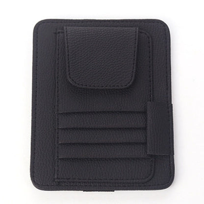 Multi-functional Auto Car Sun Visor Sunglass Holder Card Bill Ticket Storage Holder Pouch Bag