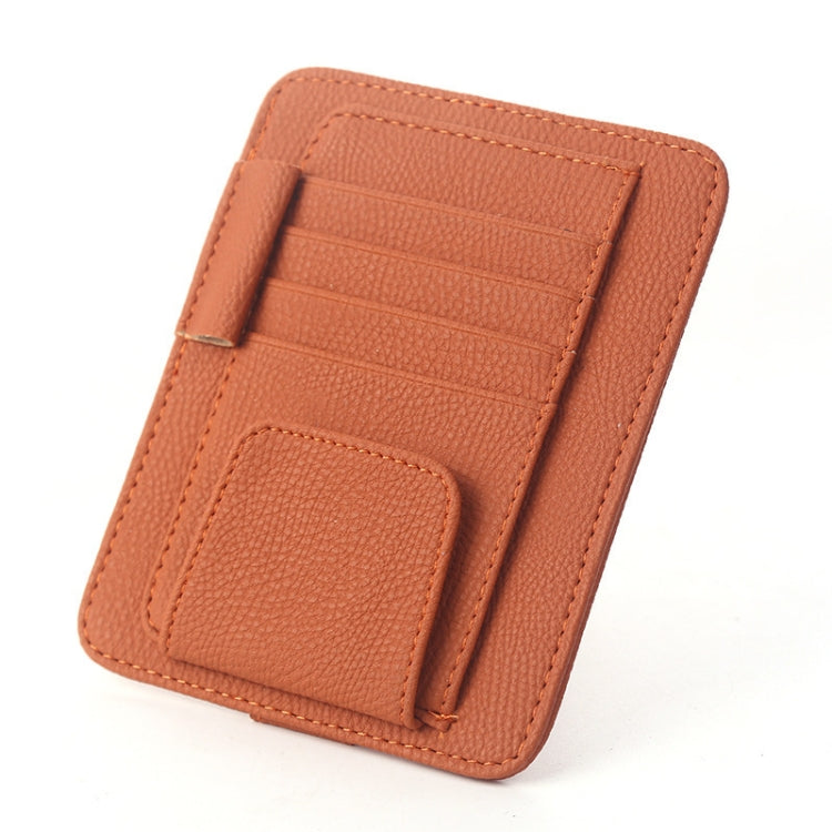 Multi-functional Auto Car Sun Visor Sunglass Holder Card Bill Ticket Storage Holder Pouch Bag