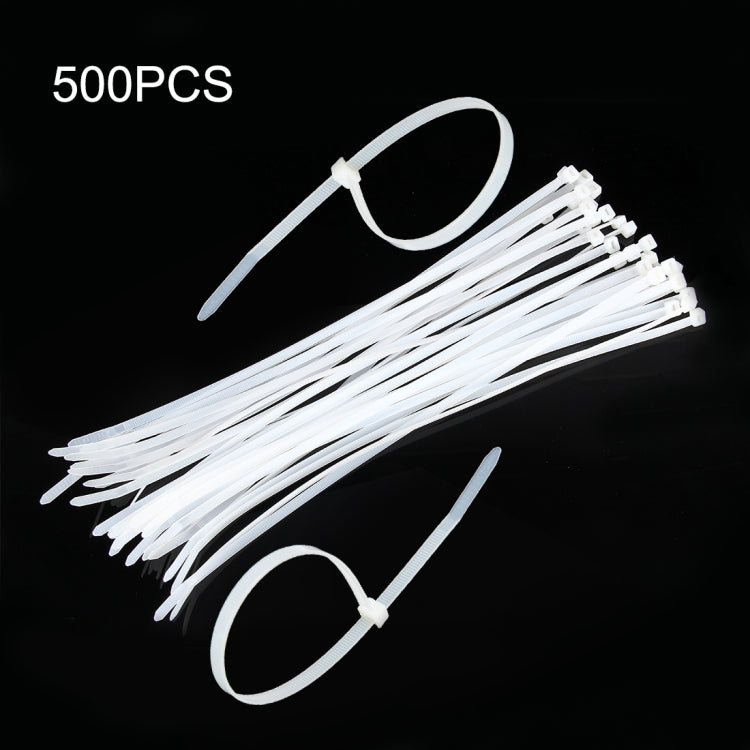 500 PCS 5mm*250mm Nylon Cable Ties, 5mm*250mm Black, 5mm*250mm White