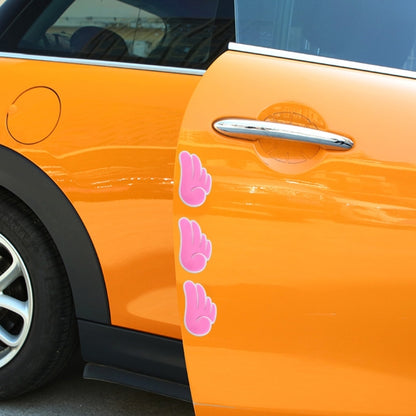 4 PCS Autocollant Décoratif en PVC Anti-rayures de Protection de Voiture, Forme Aile d'Ange, Style Dessin Animé, Aile d'Ange