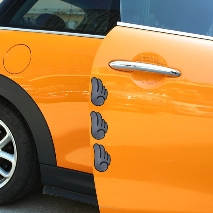 4 PCS Autocollant Décoratif en PVC Anti-rayures de Protection de Voiture, Forme Aile d'Ange, Style Dessin Animé, Aile d'Ange