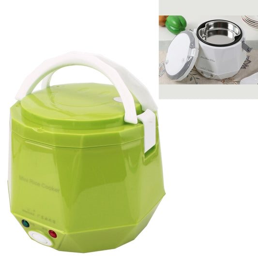 OUSHIBA Car Auto C3 Mini Multi-function Rice Cooker 12V 1.3L Volume for Rice Soup Noodles Vegetable Dessert, Green, White