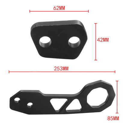 Aluminum Alloy Rear Tow Towing Hook Trailer Ring for Universal Car Auto with 2 x Screw Holes
