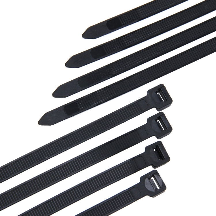 250 PCS 8mm*300mm Nylon Cable Ties, 8mm*300mm Black, 8mm*300mm White