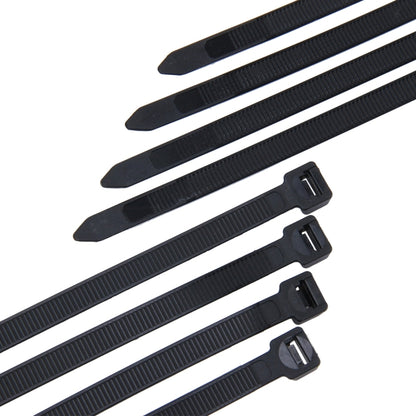250 PCS 8mm*300mm Nylon Cable Ties, 8mm*300mm Black, 8mm*300mm White
