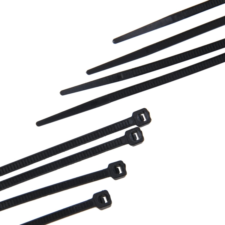 500pcs /Pack 4mm*300mm Nylon Cable Ties, 4mm*300mm Black