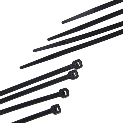 500pcs /Pack 4mm*300mm Nylon Cable Ties, 4mm*300mm Black