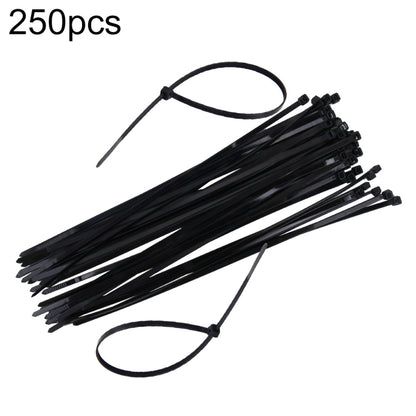 250pcs /Pack 5mm*300mm Nylon Cable Ties, 5mm*300mm Black, 5mm*300mm White