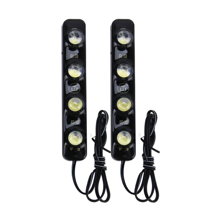 2 PCS 4W 120 LM 6000K DRL Daytime Running Light with 4 SMD-5050 Lamps, DC 12V, 4W