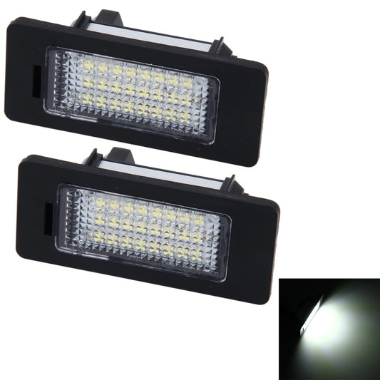 2 PCS License Plate Light with 24 SMD-3528 Lamps for BMW E81/E82/E90/E91/E92/E93/E60/E61/E39 (White Light), For BMW
