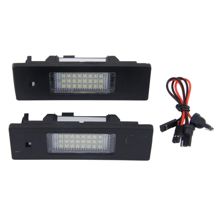 2 PCS License Plate Light with 24 SMD-3528 Lamps for BMW E87, For BMW E87