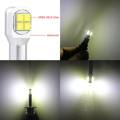 2 PCS  T10/W5W 40W 800 LM 6000K Car Clearance Light Reading Light License Light with 8 Lamp, DC 12V, White Light