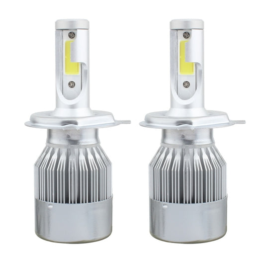 2 PCS  H4 18W 1800 LM 6000K IP68 Canbus Constant Current Car LED Headlight with 2 COB Lamps, DC 9-36V, H4