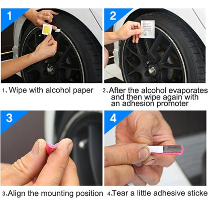 Moulures décoratives universelles autocollantes anti-rayures 8M pour jantes de voiture, bande de décoration brillante, 8m Brillant, 8m