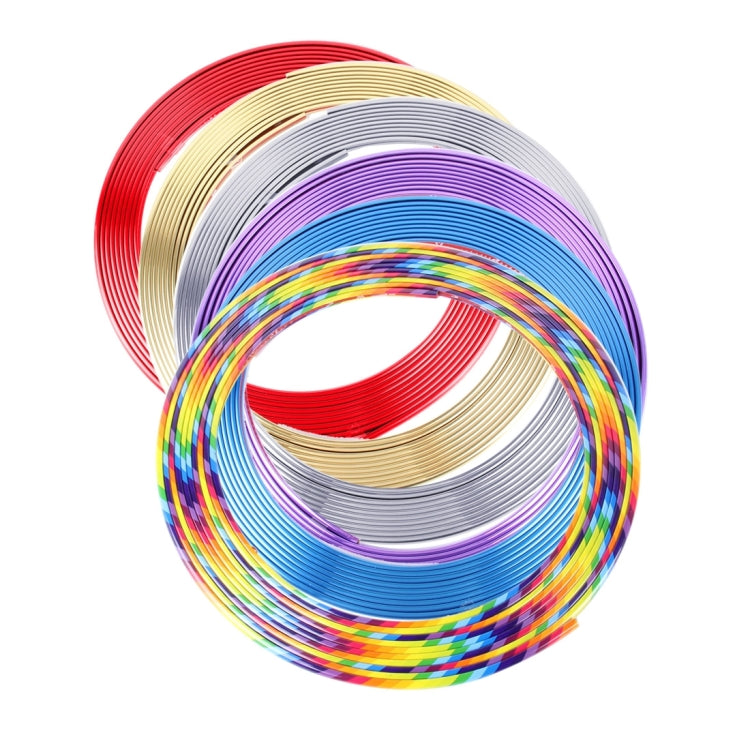 Moulures décoratives universelles autocollantes anti-rayures 8M pour jantes de voiture, bande de décoration brillante, 8m Brillant, 8m