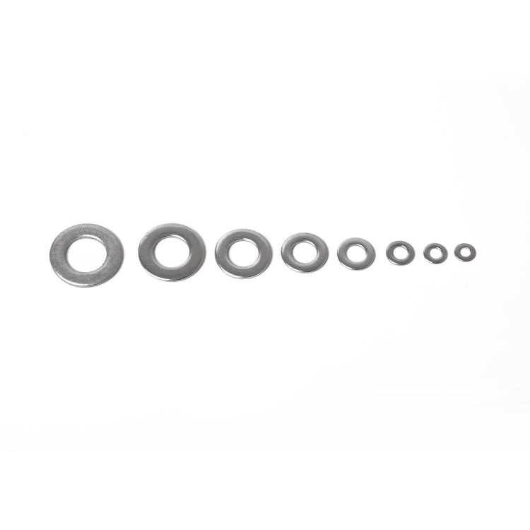 72 PCS Round Shape Stainless Steel Flat Washer Assorted Kit M4-M16 for Car / Boat / Home Appliance, 72 PCS