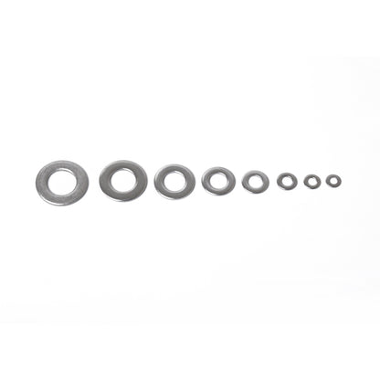 72 PCS Round Shape Stainless Steel Flat Washer Assorted Kit M4-M16 for Car / Boat / Home Appliance, 72 PCS
