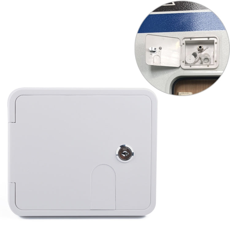 White Water Inlet Integrated Fill Dish Hatch Lock for RV Trailer Camper, A1063