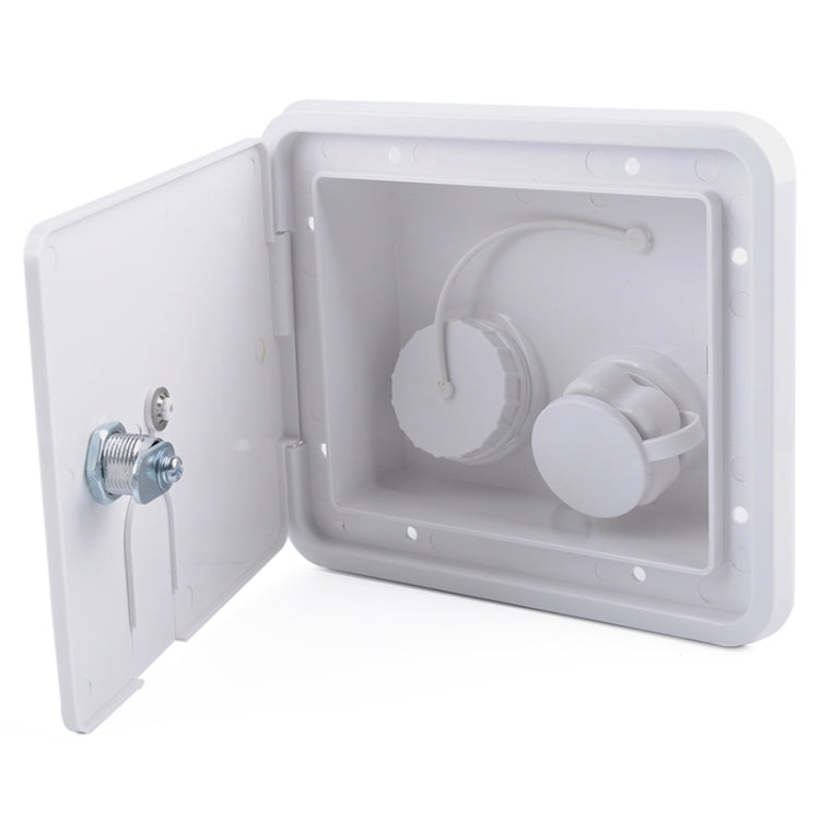 White Water Inlet Integrated Fill Dish Hatch Lock for RV Trailer Camper, A1063