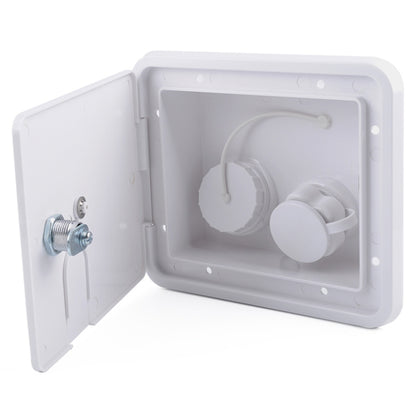White Water Inlet Integrated Fill Dish Hatch Lock for RV Trailer Camper, A1063