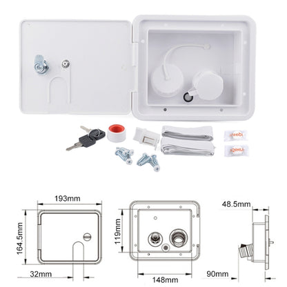 White Water Inlet Integrated Fill Dish Hatch Lock for RV Trailer Camper, A1063