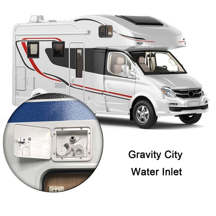 White Water Inlet Integrated Fill Dish Hatch Lock for RV Trailer Camper, A1063