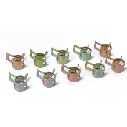 10 PCS 10mm Car Spring Clip Fuel Line Hose Clip Water Pipe Air Tube Clamp Fastener, 10 PCS 10mm