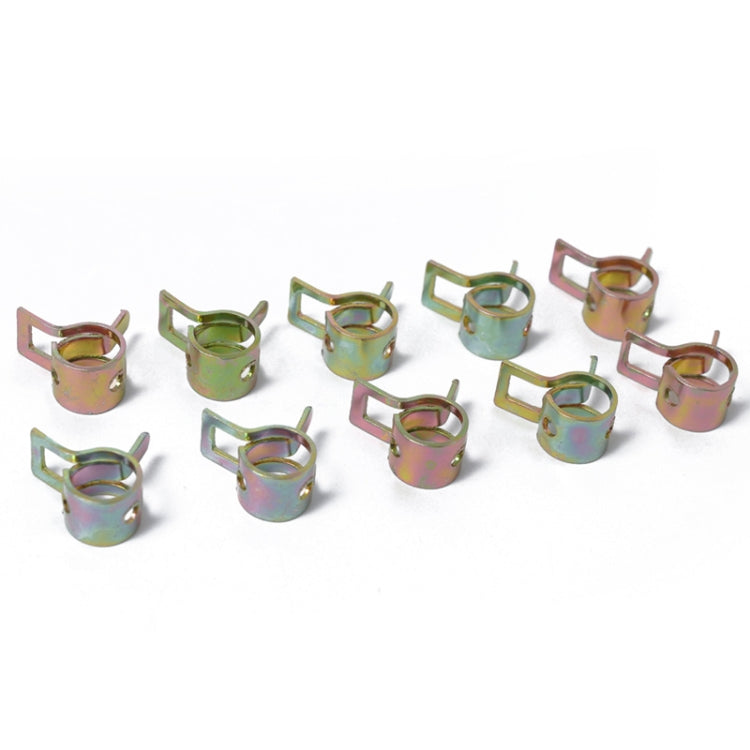 10 PCS 15mm Car Spring Clip Fuel Line Hose Clip Water Pipe Air Tube Clamp Fastener, 10 PCS 15mm