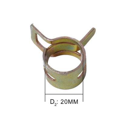 10 PCS 20mm Car Spring Clip Fuel Line Hose Clip Water Pipe Air Tube Clamp Fastener, 10 PCS 20mm