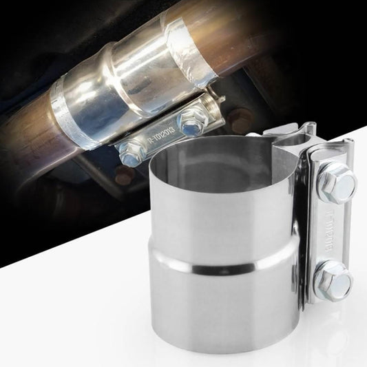 2.5 inch Car Turbo Exhaust Downpipe Stainless Steel Lap Joint Band Clamp, 2.5 inch