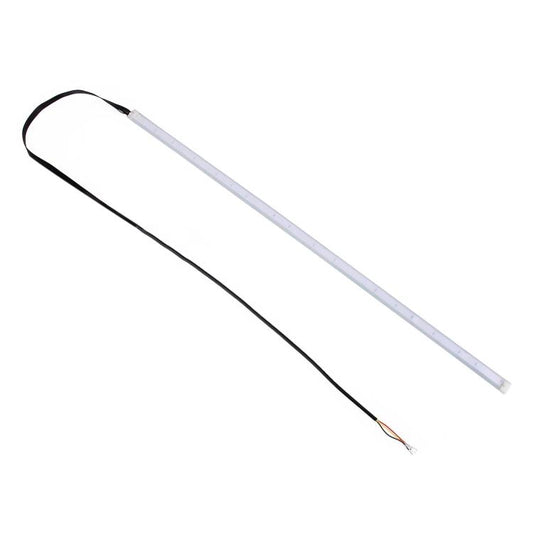 2 szt. 45 cm DC12V 5 W ultracienkie, wodoodporne, samochodowe, dwukolorowe światła kierunkowskazów / światła do jazdy dziennej, żarówki LED SMD-2835 (światła kierunkowskazów: żółte światło; światła do jazdy dziennej: niebieskie światło), 45 cm światła kierunkowskazów: żółte światło; światła do jazdy dziennej: białe światło�����������������������...