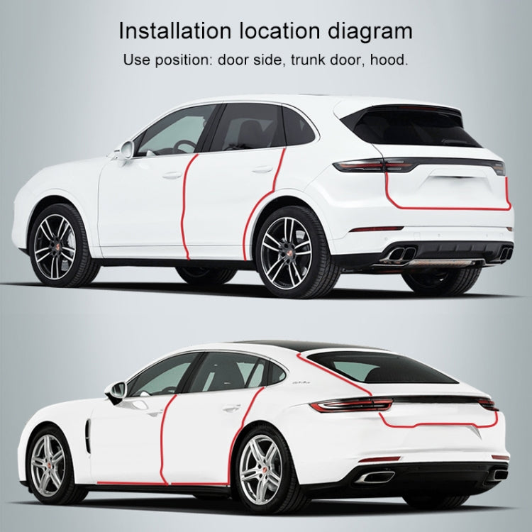 Universal Car Door Invisible Anti-collision Strip Protection Guards Trims Stickers Tape, Size: 3cm x 10m, Size: 3cm x 10m