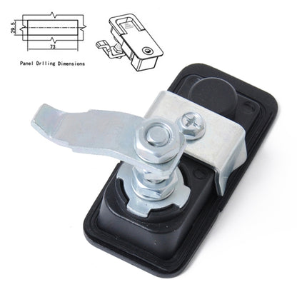 Adjustable Black Paddle Entry Door Latch & Keys Tool Box Lock for Trailer / Yacht / Truck, 1 PCS