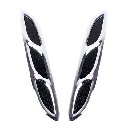 2PCS V-623 JDM Style Plastic Decorative Air Flow Intake Turbo Bonnet Hood Side Vent Cover With Self-adhesive Stick, V-623