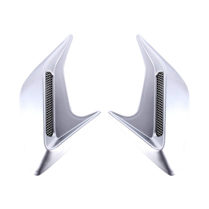 2PCS Plastic Decorative Air Flow Intake Turbo Bonnet Hood Side Vent Grille Cover With Self-adhesive Sticker