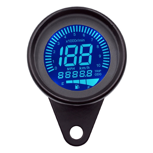 Compteur de moto multifonctionnel modifié, Compteur kilométrique, Tachymètre, Jauge de niveau d'huile, Noir, Tachymètre