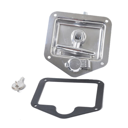 Folding T Handle Lock Stainless Steel Flush Mount Tool Box for Trailer / Yacht / Truck, A1218-01