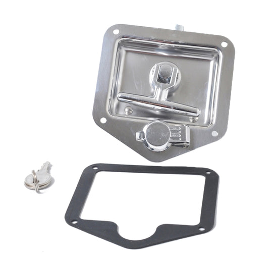 Folding T Handle Lock Stainless Steel Flush Mount Tool Box for Trailer / Yacht / Truck, A1218-01