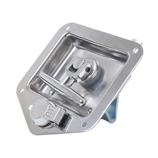 Folding T Handle Lock Stainless Steel Flush Mount Tool Box for Trailer / Yacht / Truck, A1218-01