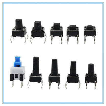 180 PCS Tactile Push Button Switch Kit Micro Switch, 002