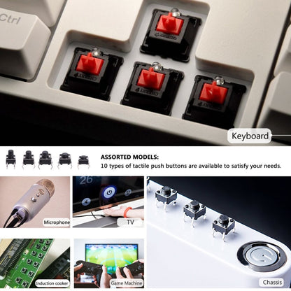 180 PCS Tactile Push Button Switch Kit Micro Switch, 002