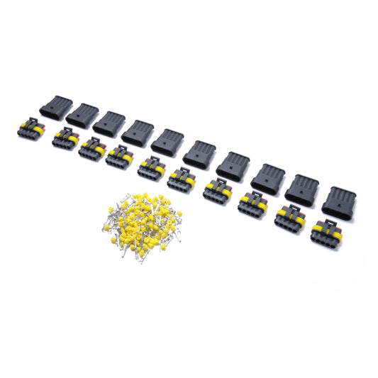 10 Sets 5 Pin Way Sealed Waterproof Electrical Wire Connector Plug Terminal Car Auto Set, A0314