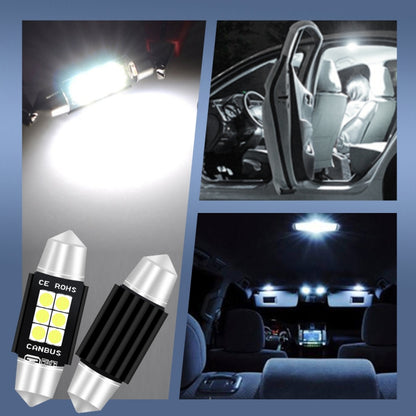 2 PCS 39mm DC12V-24V 3W 6000K 660LM 6LEDs SMD-3030 Car Reading Lamp / License Plate Light, 39mm (3W)