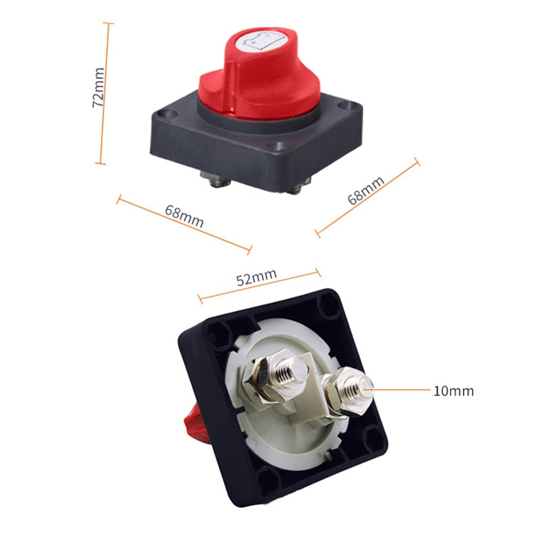 Car Auto RV Marine Boat Battery Selector Isolator Disconnect Rotary Switch Cut, A701-PM