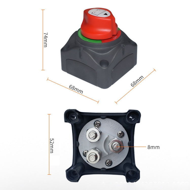 Car Auto RV Marine Boat Battery 3-level Current Distribution Selector Isolator Disconnect Rotary Switch Cut, A701-S