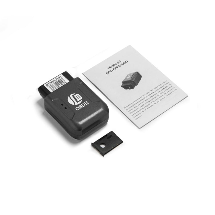 Traceur GPS TK206 2G OBD2 en temps réel GSM Quadri-bande Alarme antivol à vibration, mini traceur GPS pour voiture, TK206 (noir), TK206 (bleu)