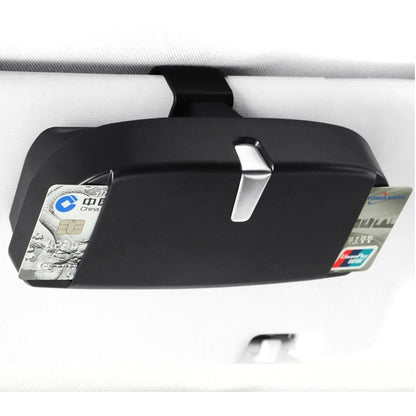 Car Multi-functional Glasses Case Sunglasses Box with Card Slot, Flat Style, Flat Style (Black), Flat Style (Pink), Flat Style (Grey), Flat Style (Beige)