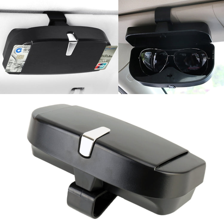 Car Multi-functional Glasses Case Sunglasses Box with Card Slot, Flat Style, Flat Style (Black), Flat Style (Pink), Flat Style (Grey), Flat Style (Beige)
