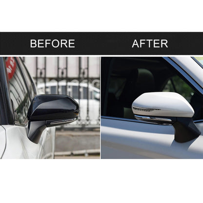 2 PCS Car Carbon Fiber Rearview Mirror Anti-collision Strip Protection Guards Trims Stickers for Toyota Eighth Generation Camry 2018-2019, Rearview Mirror